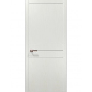 Двери межкомнатные ПАПА КАРЛО Style ST-14 Ясень белый, кромка алюминий серый