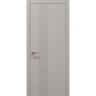 Двері міжкімнатні ПАПА КАРЛО Style ST-12 Світло сірий супермат, кромка сірий алюміній