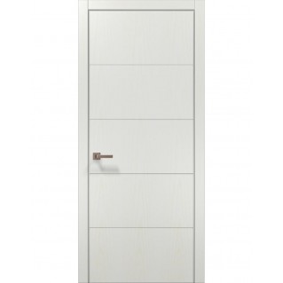 Двері міжкімнатні ПАПА КАРЛО Style ST-09 Ясен білий, кромка сірий алюміній