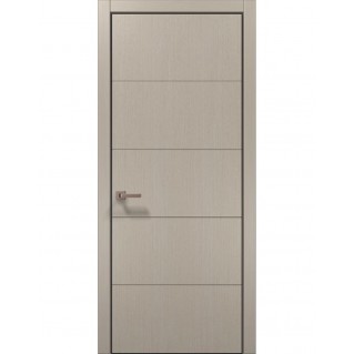 Двері міжкімнатні ПАПА КАРЛО Style ST-09 Дуб кремовий, кромка алюміній чорний