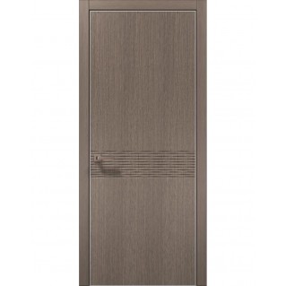 Двері міжкімнатні ПАПА КАРЛО Style ST-11 Дуб сірий, алюмінієвий кромка сірий