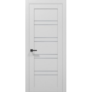 Двери межкомнатные ПАПА КАРЛО Tetra T-01 Альпийский белый, стекло сатин