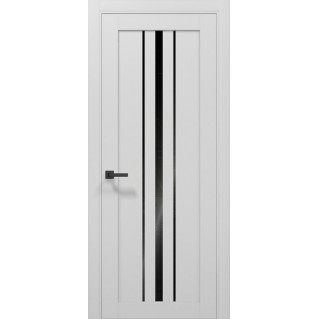 Двери межкомнатные ПАПА КАРЛО Tetra T-03 Альпийский белый, стекло черное