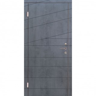 Вхідні двері квартирного типу Еліт мод. Діагональ-2 бетон темний 7806/бетон світлий 7803