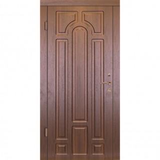Вхідні двері квартирного типу Комфорт мод. Арка темний горіх