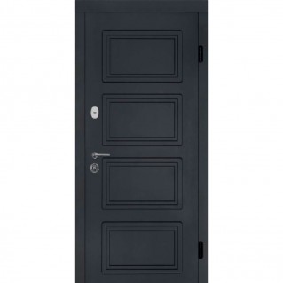 Вхідні двері квартирного типу серія Люкс Kale модель Дублін сіра структура/біла текстура супермат