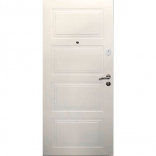 Вхідні двері квартирного типу серія Люкс Kale модель Дублін сіра структура/біла текстура супермат