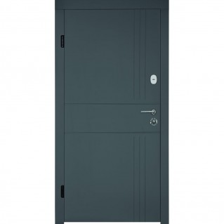 Вхідні двері вуличного типу серія Люкс Kale модель Лайн-4 RAL 7016/графіт