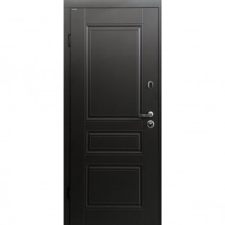 Вхідні двері квартирного типу серія Модерн модель Егіна RAL 8019/біла шагрень