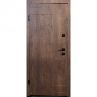 Вхідні двері квартирного типу серія Модерн модель Неаполь-2 спил коньячний