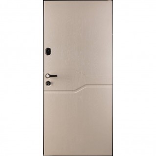 Вхідні двері вуличного типу серія Преміум модель Лозана RAL 8019/какао супермат