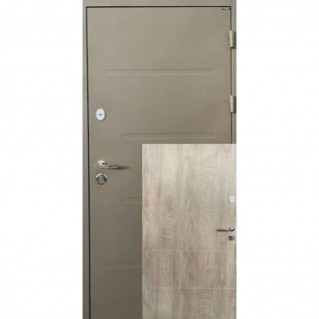 Вхідні двері вуличного типу Street (Метал-МДФ) модель Стріт Арт-4 Vilbrand Brown|Спил попелястий