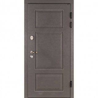 Вхідні двері квартирного типу серія Тріо модель Белфаст бетон сірий/бетон кремовий