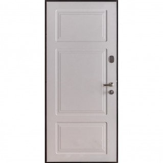 Вхідні двері квартирного типу серія Тріо модель Белфаст бетон сірий/бетон кремовий