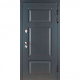 Вхідні двері вуличного типу серія Тріо модель Белфаст RAL 7016/бетон кремовий