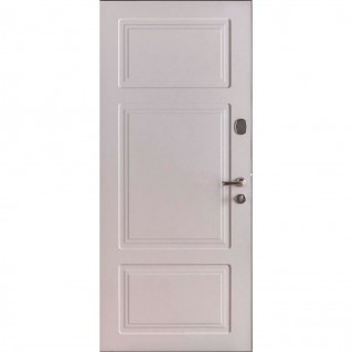 Вхідні двері вуличного типу серія Тріо модель Белфаст RAL 7016/бетон кремовий