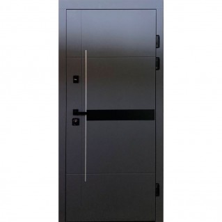 Вхідні двері квартирного типу серія Тріо модель Модерн софттач сірий/софттач хакі