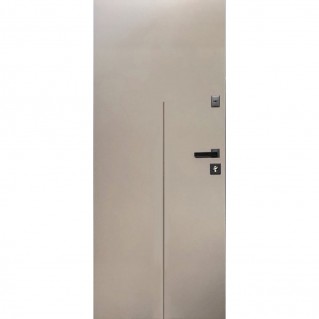 Вхідні двері квартирного типу серія Тріо модель Модерн софттач сірий/софттач хакі
