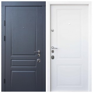 Двері вхідні квартирного типу • Авангард • Трино (дуб графіт/білий супермат)