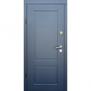 Дверь входная квартирного типа • Эталон • Соната (антрацит / белое дерево)