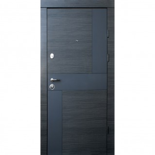 Двері вхідні квартирного типу • Преміум • Стиль-М (венге сірий горизонт АРТ / біле дерево)