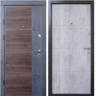 Двері вхідні квартирного типу • Преміум • Бостон-М (бетон темний/бетон світлий)