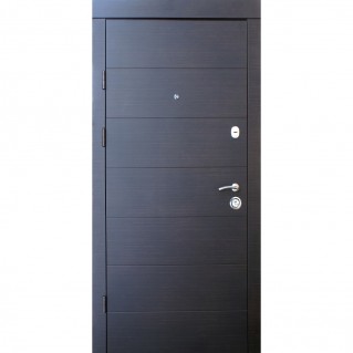 Двері вхідні квартирного типу • Преміум • Горизонталь (венге темний горизонт)