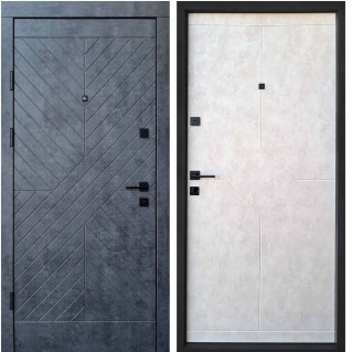 Двері вхідні квартирного типу • Преміум • Некст (мармур темний / бетон бежевий)