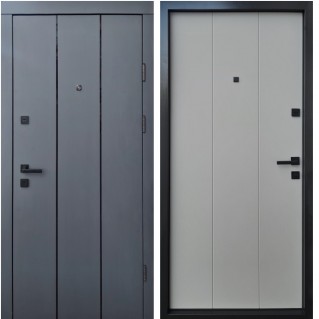Двері вхідні квартирного типу • Преміум • Вертикаль АК (антрацит/грій софт)