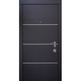 Двері вхідні квартирного типу • Авангард • Горизонт AL (венге темний горизонт / біле дерево)