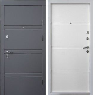 Дверь входная квартирного типа • Ультра • Грация (элегант серый/венге ванильный горизонт)