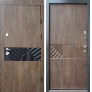 Дверь входная квартирного типа • Ультра • Сопрано-М (спил дерева коньячный)