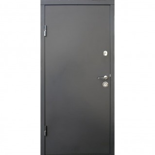Двері вхідні вуличного типу • Метал/МДФ • Віп М • Горизонталь (графіт/дуб вулканічний)