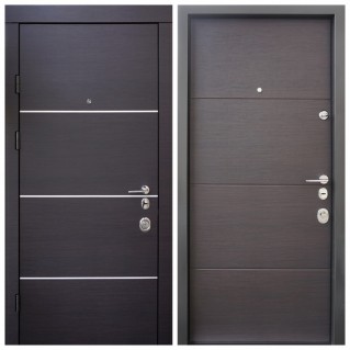 Двері вхідні квартирного типу • Авангард • Горизонт AL (венге темний горизонт / венге темний горизонт)