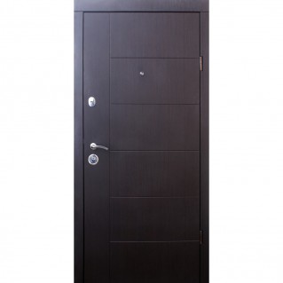 Двері вхідні квартирного типу • Еталон • Арізона (венге темний / венге ванільний)