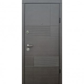 Дверь входная квартирного типа • Эталон • Калифорния (венге серый горизонт)