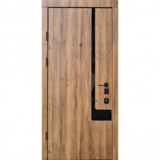 Двері вхідні квартирного типу • Авангард • Босфор Ak (дуб артизан/біла емаль)