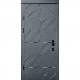 Двері вхідні квартирного типу • Авангард • Тіффані (грифель структури софт/біла емаль) Двері вхідні квартирного типу • Авангард • Тіффані (грифель структури софт/біла емаль)