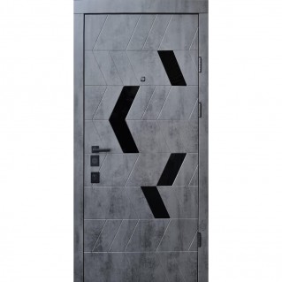 Двері вхідні квартирного типу • Авангард • Конверс Ak (бетон темний/грій софт) Двері вхідні квартирного типу • Авангард • Конверс Ak (бетон темний/грій софт)