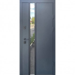 Двері вхідні вуличного типу • Стріт • Норд (антрацит / біле дерево) Двері вхідні вуличного типу • Стріт • Норд (антрацит / біле дерево)