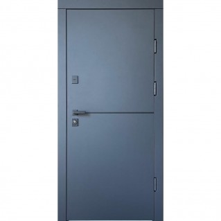 Дверь входная квартирного типа • Элит • Кристалл (антрацит / белый супермат-зеркало)