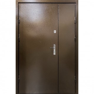 Дверь входная уличного типа • Оптима плюс • Металл - Металл с притвором 1200 (медный антик)