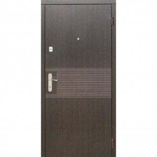 Дверь входная квартирного типа • Эконом • Лайн (венге / ясень белый структура)