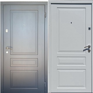 Дверь входная квартирного типа • Оптима плюс • Гранд (графит/белый сатин)