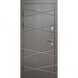 Двері вхідні вуличного типу • Акцент • Графіка (венге сірий горизонт)