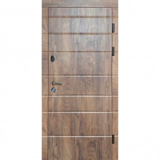 Двері вхідні вуличного типу • Акцент • Кантрі (зріз дерева коньячний)