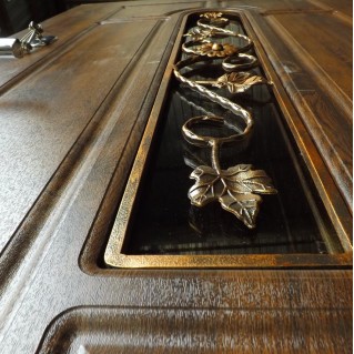 Двері вхідні вуличного типу • Стандарт плюс • Арка з куванням (дуб бронзовий)