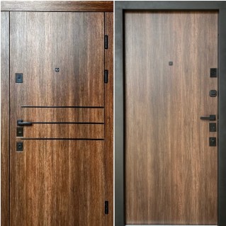 Двері вхідні квартирного типу • Еліт • Модерн (дуб тютюну)