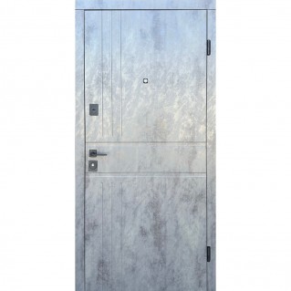 Дверь входная квартирного типа • Оптима плюс • Геометрия (оксид темный / оксид светлый)