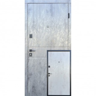 Дверь входная квартирного типа • Оптима плюс • Геометрия (оксид темный / оксид светлый)